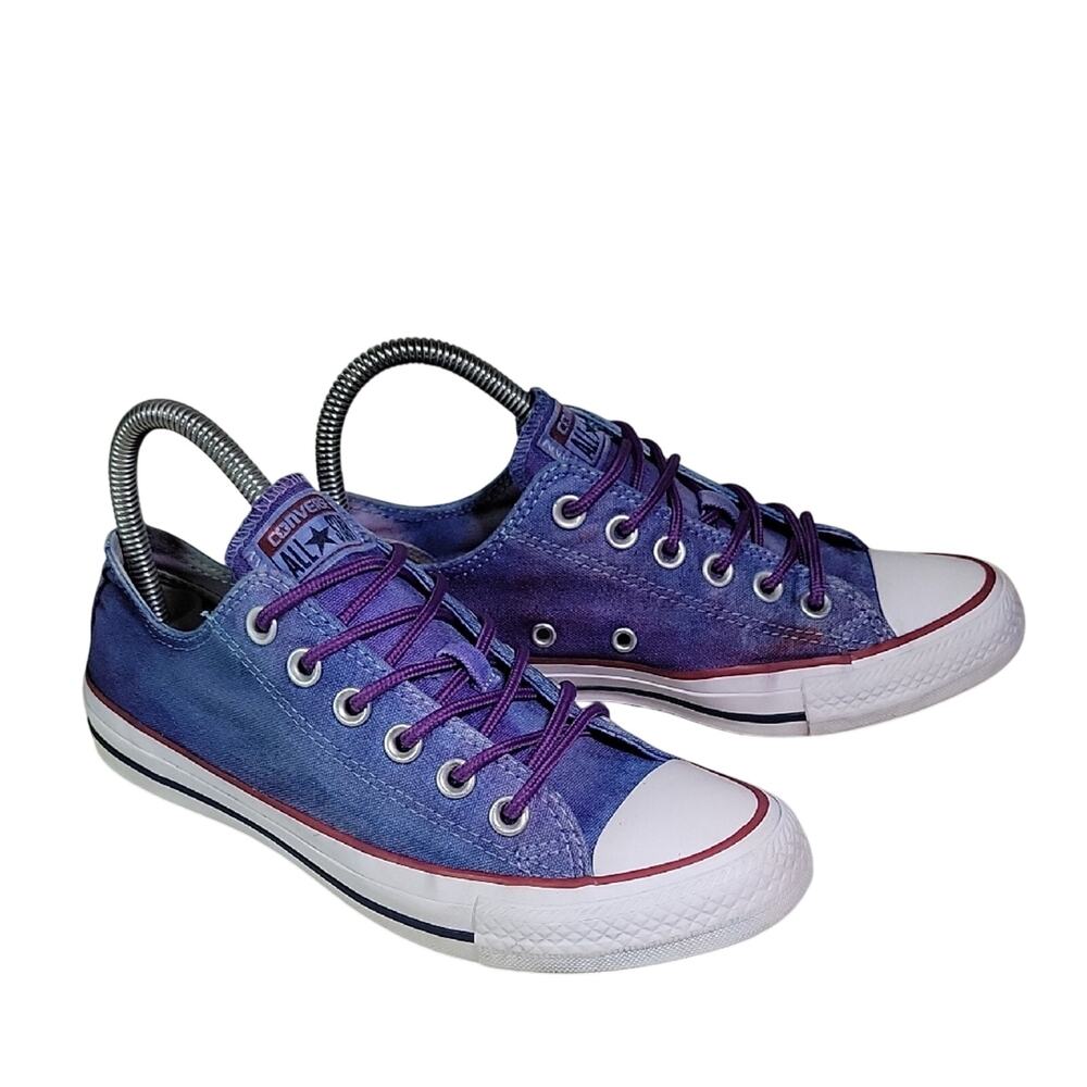 Converse All-Star Low Oxford Sneakers Custom Dye Blue Purple Womens Size 7